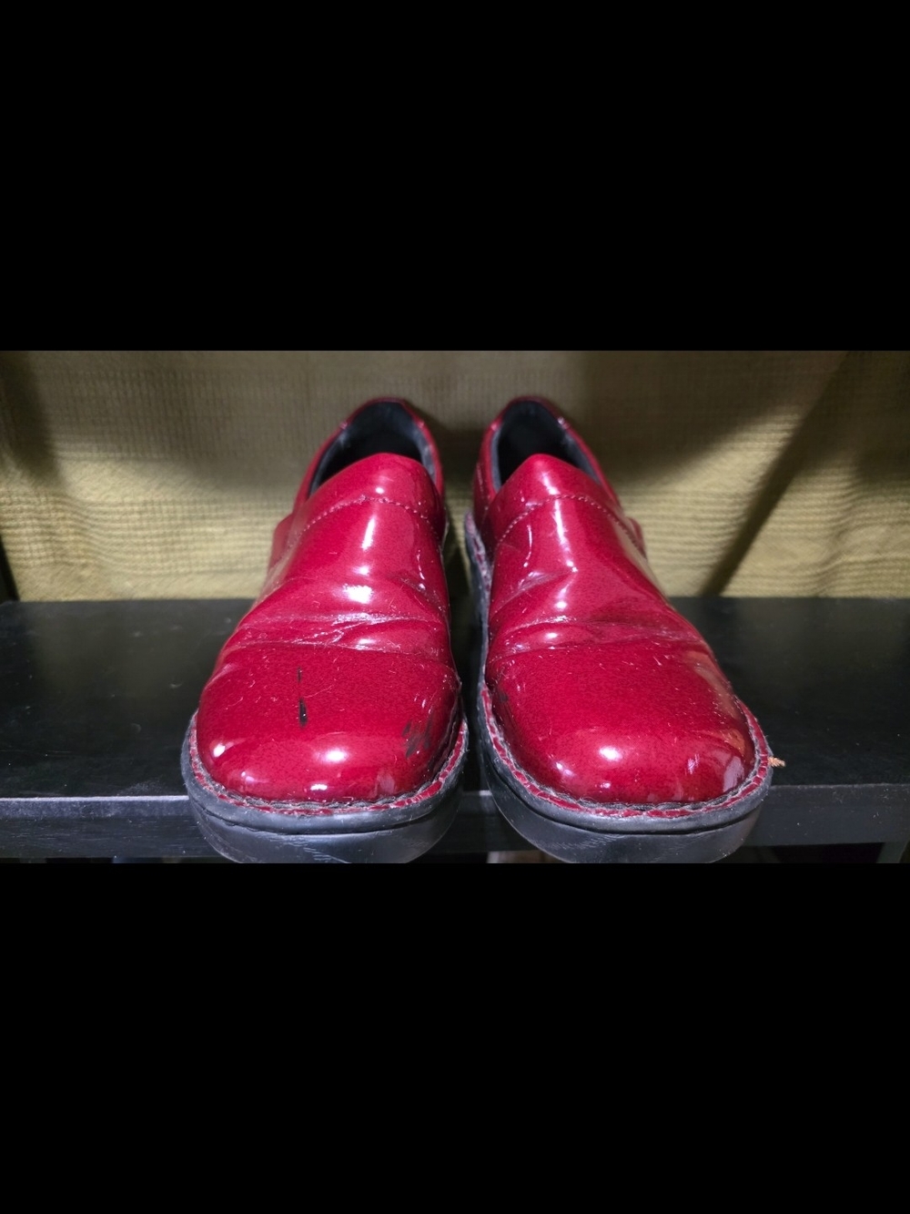 Coach Women's Red Patent Slip-On Loafers